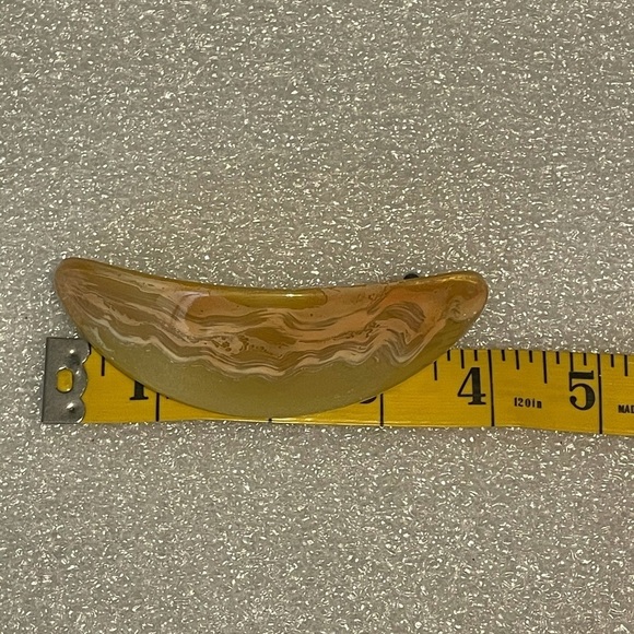France Tan oval barrette large classic - Picture 3 of 6